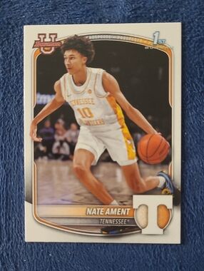 Nate Ament Tennessee Volunteers #10 Basketball Card - Bowman U 1ST